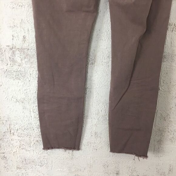 #118 DUSTY ROSE SUPER DISTRESSED RAW HEM PANTS - Picture 6 of 9